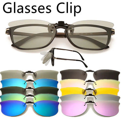 Polarized Clip On Sunglasses Flip Up Sunglasses Photochromic Driving Glasses Mirrored Sunglasses Night Vision Fishing Goggle