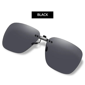 Polarized Clips-On Sunglasses Round Stylish Trend Drivers Edgeless Glasses Clips Myopia Frame Glasses Clips