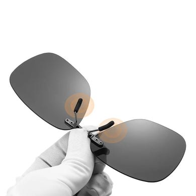 Polarized Clips-On Sunglasses Round Stylish Trend Drivers Edgeless Glasses Clips Myopia Frame Glasses Clips
