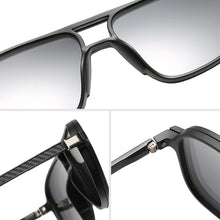 Load image into Gallery viewer, Polarized Magnet Clip On Glasses Frame Men Optical Myopia Eyeglasses Frame Prescription Black Magnet Clip On Sunglasses Male