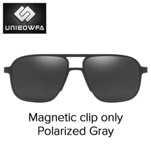 Load image into Gallery viewer, Polarized Magnet Clip On Glasses Frame Men Optical Myopia Eyeglasses Frame Prescription Black Magnet Clip On Sunglasses Male