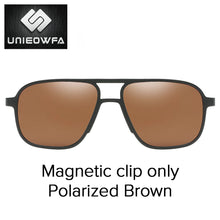 Load image into Gallery viewer, Polarized Magnet Clip On Glasses Frame Men Optical Myopia Eyeglasses Frame Prescription Black Magnet Clip On Sunglasses Male