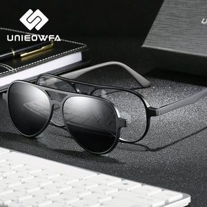 Polarized Magnet Clip on Glasses Frame Men Aviation Prescription Eyeglasses Frame Optical Myopia Pilot Magnet Clip On Sunglasses
