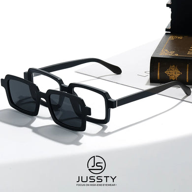 Polarized Magnetic Clip on Glasses Men Frame Optical Prescription Eyeglasses Frame Male TR90 Rectangle Myopia Spectacles Brand
