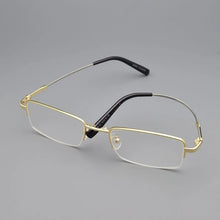 Load image into Gallery viewer, Polarized Magnetic Sleeve Mirror Men&#39;s Myopia Magnet Sunglasses Adsorption Clip On Glasses Frame Square Silver Thin Temples