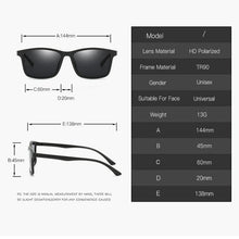 Load image into Gallery viewer, Polarized Sunglasses Men TR90 Square Sun Glasses UV400 Driving Goggles Brand Designer Shades Eyewear for Fishing Hiking