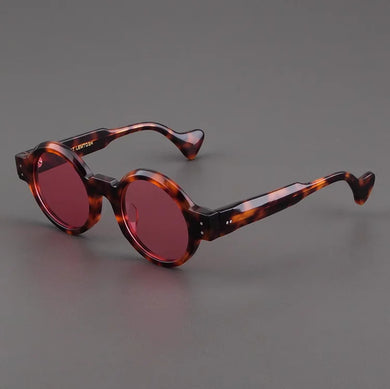 Polarized Sunglasses Round Frame Handmade Acetate Men Eyewear UV400 Goggle Outdoor Driving Sun Glasses Women