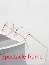 Load image into Gallery viewer, Polygonal myopia glasses frame men&#39;s fashion flat light eye protection plain beauty artifact women can match degree glasses fram