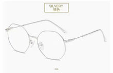 Load image into Gallery viewer, Polygonal myopia glasses frame men&#39;s fashion flat light eye protection plain beauty artifact women can match degree glasses fram