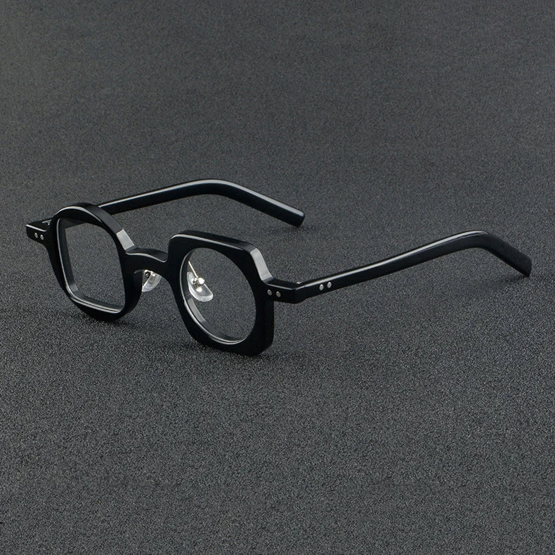 Pop Vintage Round in Square Eyeglasses Frame High-end Acetate Nearsight Eyewear  ALL-MATCH Spectacles