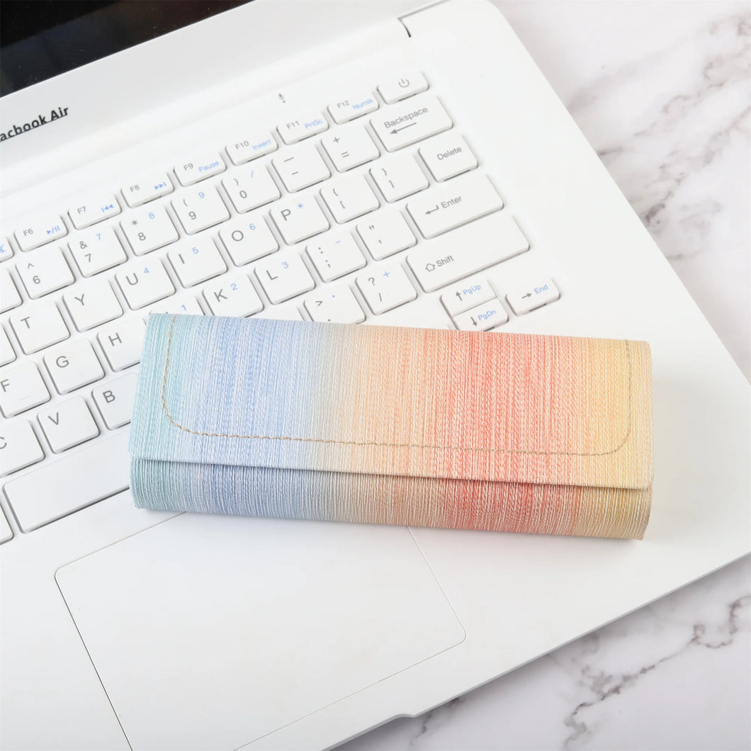 Portable Rainbow Glasses Case Reading Glasses Box Sunglasses Eyeglasses Spectacle Case Hard Eyewear Protector Gift