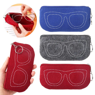 Portable Reading Glasses Zipper Pouch Glasses Case Sunglasses Bag Eyeglasses Sleeve Glasses Box