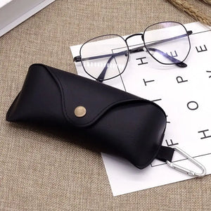 Portable With Metal Buckle Optical Glasses Case Eyewear Eyeglasses Pouch Sunglasses Box PU Leather Glasses Bag