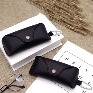 Portable With Metal Buckle Optical Glasses Case Eyewear Eyeglasses Pouch Sunglasses Box PU Leather Glasses Bag