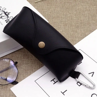 Portable With Metal Buckle Optical Glasses Case Eyewear Eyeglasses Pouch Sunglasses Box PU Leather Glasses Bag