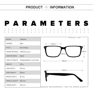 Prescription Eyeglasses Frame Myopia Magnetic Clip On Glasses Frame Men Optical Polarized Magnet Clip Sunglasses Men Rectangle