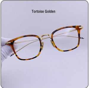 Prescription Eyeglasses Frame Thom Brand Alloy Square Titanium Acetate Glasses Frame Men Women Optical Myopia Spectacles TBX905