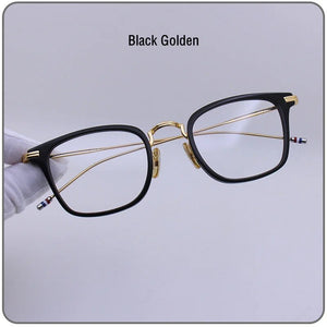 Prescription Eyeglasses Frame Thom Brand Alloy Square Titanium Acetate Glasses Frame Men Women Optical Myopia Spectacles TBX905