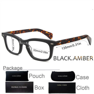 Prescription Myopia Eye Glasses Brown Men Retro Optical Frame Anti Blue Light Eyewear Vintage Male Reading Eyeglasses 617G