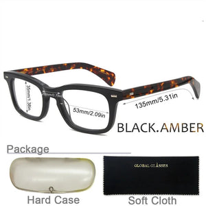 Prescription Myopia Eye Glasses Brown Men Retro Optical Frame Anti Blue Light Eyewear Vintage Male Reading Eyeglasses 617G