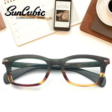 Carica l&#39;immagine nel visualizzatore di Gallery, Prescription Myopia Eye Glasses Brown Men Retro Optical Frame Anti Blue Light Eyewear Vintage Male Reading Eyeglasses 617G