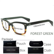 Carica l&#39;immagine nel visualizzatore di Gallery, Prescription Myopia Eye Glasses Brown Men Retro Optical Frame Anti Blue Light Eyewear Vintage Male Reading Eyeglasses 617G