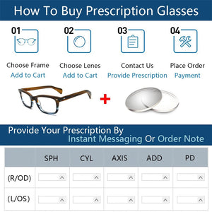 Prescription Myopia Eye Glasses Brown Men Retro Optical Frame Anti Blue Light Eyewear Vintage Male Reading Eyeglasses 617G