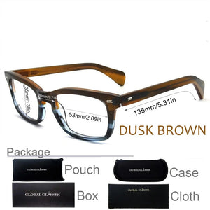 Prescription Myopia Eye Glasses Brown Men Retro Optical Frame Anti Blue Light Eyewear Vintage Male Reading Eyeglasses 617G
