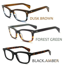 Carica l&#39;immagine nel visualizzatore di Gallery, Prescription Myopia Eye Glasses Brown Men Retro Optical Frame Anti Blue Light Eyewear Vintage Male Reading Eyeglasses 617G