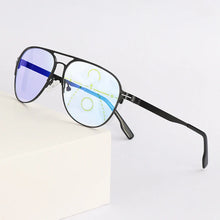 Load image into Gallery viewer, Progressive Multi-focus Reading Glasses for Men Women Anti-blue Light Near Far Reading Glasses Anti-radiation Mobile Metal Gafas