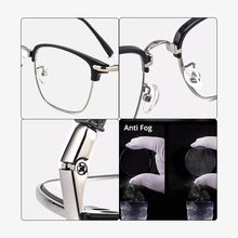 Carica l&#39;immagine nel visualizzatore di Gallery, Progressive Multifocal Men Reading Glasses Anti Fog Blue Light Blocking For Computer Women Metal Big Square Eyewear Frame UV+1.5