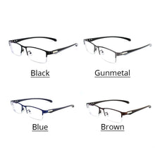 Load image into Gallery viewer, Progressive Multifocal Reading Glasses Frames Men Photochromic Sunglasses Chameleon Lens Metal Rectangular Eyeglasses Frame