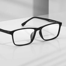 Load image into Gallery viewer, Pulais Anti Blue Light Glasses Men Designer Acetate Frames Eyeglasses for Men Rectangle Style Black Color Eyewear with Lens