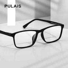Load image into Gallery viewer, Pulais Anti Blue Light Glasses Men Designer Acetate Frames Eyeglasses for Men Rectangle Style Black Color Eyewear with Lens