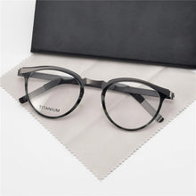 Load image into Gallery viewer, Pure Hand Made Prescription Glasses Round Titanium Frame Anti Blue Light Eyewear Women Men Optical Reading Eyeglasses 9903