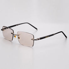 Load image into Gallery viewer, Pure Natural Crystal Stone Glass Sunglasses Man   Rimless Mineral Sun Glasses Woman Vintage UV400 Anti Eye Dry Scratch
