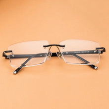 Load image into Gallery viewer, Pure Natural Crystal Stone Glass Sunglasses Man   Rimless Mineral Sun Glasses Woman Vintage UV400 Anti Eye Dry Scratch