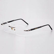 Load image into Gallery viewer, Pure Natural Crystal Stone Glass Sunglasses Man   Rimless Mineral Sun Glasses Woman Vintage UV400 Anti Eye Dry Scratch