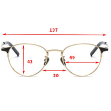 Load image into Gallery viewer, Pure Titanium 999 Japanese Small Face Eyeglasses Frames Round   Men Glasses Women  Prescription Retro Eyewear