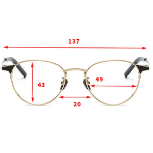 Pure Titanium 999 Japanese Small Face Eyeglasses Frames Round   Men Glasses Women  Prescription Retro Eyewear