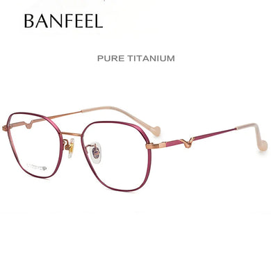 Pure Titanium Eyeglasses Frame Men Square Myopia Optical Prescription Glasses Frame UNISEX V design Frame Female Eyewear