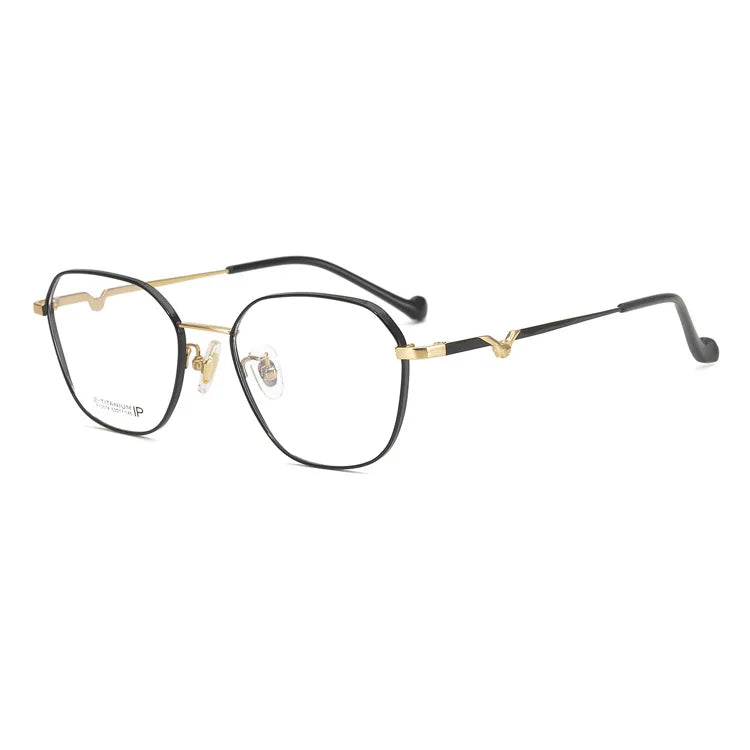 Pure Titanium Eyeglasses Frame Men Square Myopia Optical Prescription Glasses Frame UNISEX V design Frame Female Eyewear
