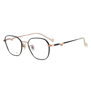 Pure Titanium Eyeglasses Frame Men Square Myopia Optical Prescription Glasses Frame UNISEX V design Frame Female Eyewear