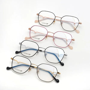 Pure Titanium Eyeglasses Frame Men Square Myopia Optical Prescription Glasses Frame UNISEX V design Frame Female Eyewear