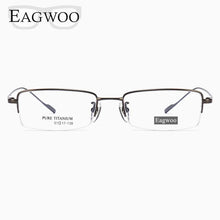 Load image into Gallery viewer, Pure Titanium Eyeglasses Half Rim Optical Frame Prescription Spectacle Frameless Glasses For Men Eye glasses 11952 Slim Temple