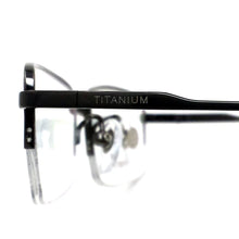 Load image into Gallery viewer, Pure Titanium Eyeglasses Half Rim Optical Frame Prescription Spectacle Frameless Glasses For Men Eye glasses 11952 Slim Temple
