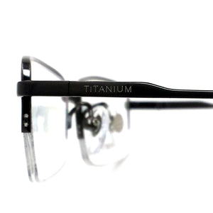 Pure Titanium Eyeglasses Half Rim Optical Frame Prescription Spectacle Frameless Glasses For Men Eye glasses 11952 Slim Temple