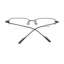 Load image into Gallery viewer, Pure Titanium Eyeglasses Half Rim Optical Frame Prescription Spectacle Frameless Glasses For Men Eye glasses 11952 Slim Temple