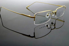Load image into Gallery viewer, Pure Titanium Eyeglasses Half Rim Optical Frame Prescription Spectacle Frameless Glasses For Men Eye glasses 11952 Slim Temple