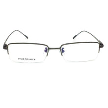 Load image into Gallery viewer, Pure Titanium Eyeglasses Half Rim Optical Frame Prescription Spectacle Frameless Glasses For Men Eye glasses 11952 Slim Temple